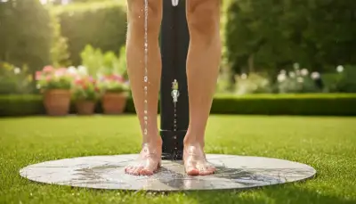 Erfrischung für die Füße im Garten