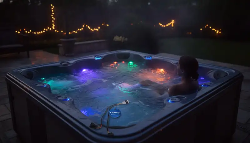 Farbenspiel der Entspannung: Whirlpool Lichttherapie