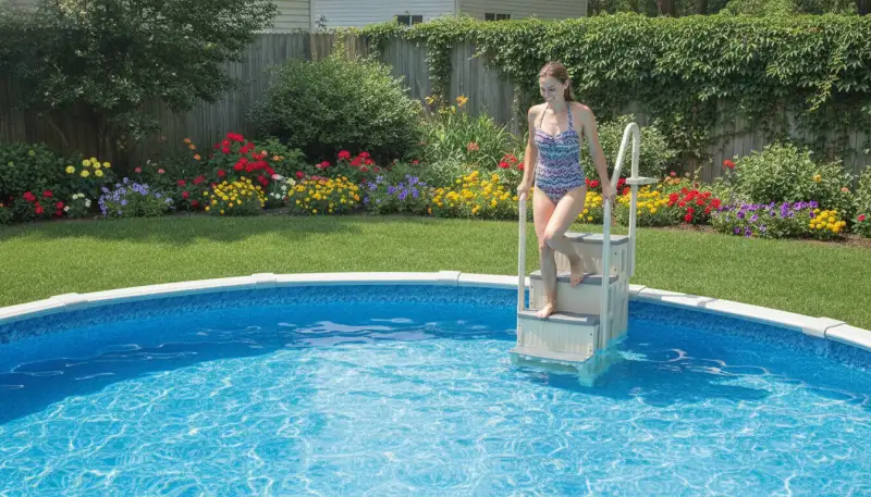 Sicherer Einstieg: Pooltreppe für Rundpool